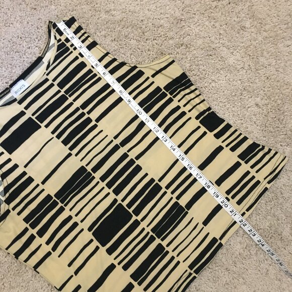 Vintage Y2K Canadian Creamed Honey and Black Stretchy Barcode Tank Top - Picture 14 of 14